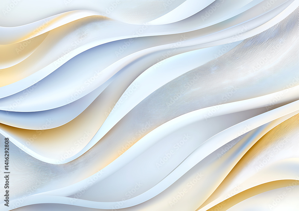 Poster abstract paper waves creative studio digital art soft tones close-up view flowing forms for artistic
