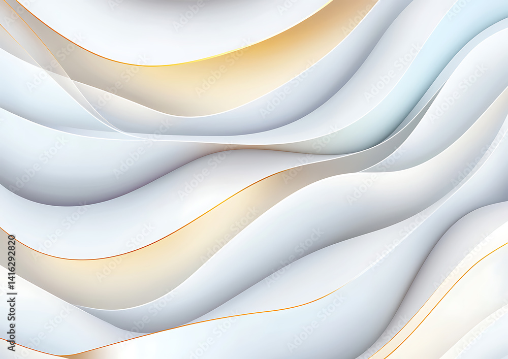 Poster abstract paper waves creative studio digital art soft tones close-up view flowing forms for artistic