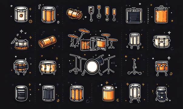 Drum Set Illustrations
