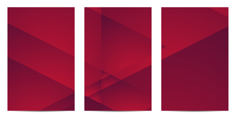 Obraz premium Three abstract maroon background images. These vector images could be used in designs for presentations, websites, or brochures.