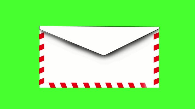 mail icon move on green screen