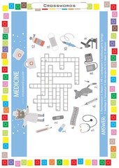 Worksheets for children – kids activity – crosswords