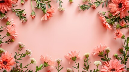 Obraz premium frame with flowers 