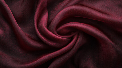 Obraz premium Elegant dark red silk fabric swirling texture background image soft rich deep wine.