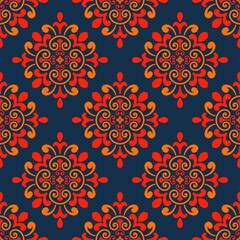 pattern batik flower damask ethnic boho ikat texture tribal geometric background