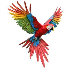 Fototapeta premium Colorful Parrot in Flight