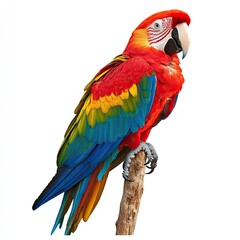 Obraz premium Colorful parrot perched on branch