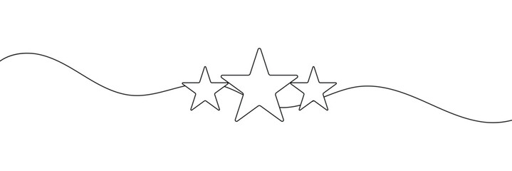 Star continuous one line art drawing of minimalist star vector illustration .EPS 10 . 