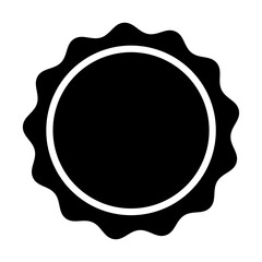 Vector illustration of circle seal stamp lace on white background.