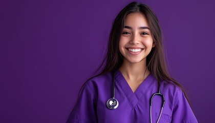 Woman Doctor Portrait Purple (1)