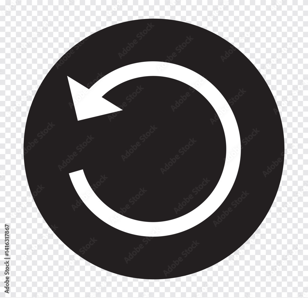 Poster refresh arrow icon, repeat, refresh, reload. refresh arrows rotating on white background. vector ill