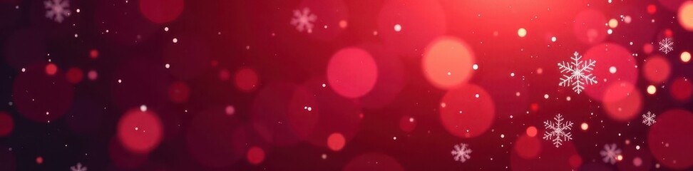 Delicate snowflakes scatter across a red-to-burgundy gradient  , winter illustration, christmas illustration