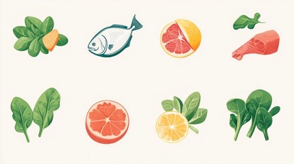 Healthy Eating: A Vibrant Illustration of Nutritious Foods