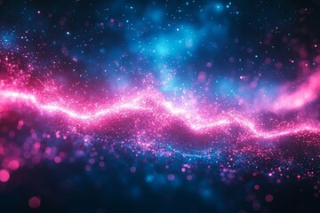 Fototapeta premium A vibrant image showing a flowing design with sparkling elements