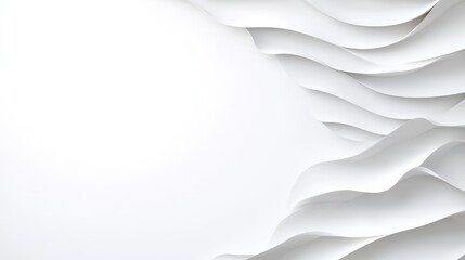 Abstract white wavy layers