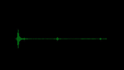 Fototapeta premium Audio sound wave. Waveform pattern for music player, podcast, voice message, music app. Audio wave icon