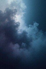 Mysterious foggy atmosphere with gray smoke on a dark abstract watercolor background , gloom, atmospheric