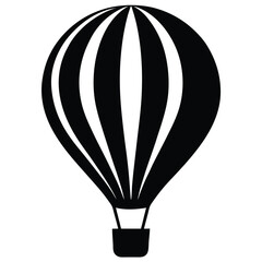 Obraz premium Black Hot Air Balloon Icon