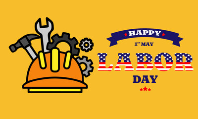 Happy labor day in United States of America background vector illustration