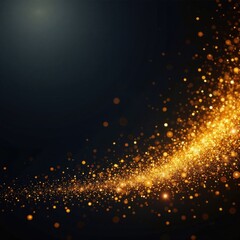 Shimmering metallic gold glitter swirls on a dark background, gold, sparkles, silver