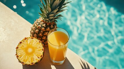 Tropical juice by pool