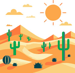 Minimalist Desert Landscape illustration