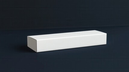 Blank white rectangular box on dark background