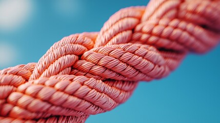 3D Icon of Soft Rescue Rope Against a Bright Background for Safety and Adventure Themes