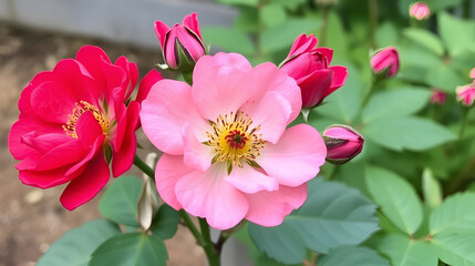 Rosa pimpinellifolia, the burnet rose (also known as Scotch Rose), which is particularly associated with Scotland, where it is traditionally referenced in poetry and song.