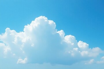 Soft white cloud drifts across bright blue sky, sky, calm, serene