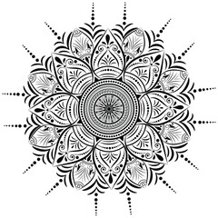 Floral henna or mehndi style mandala design. Traditional and Cultural Beautiful Mandala Pattern Design. 
