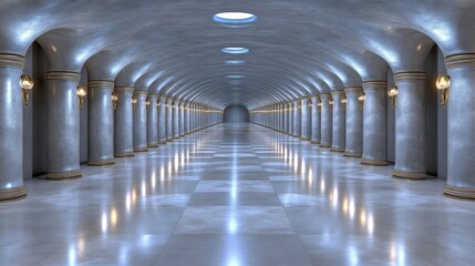 Majestic hallway, archway, grand hall