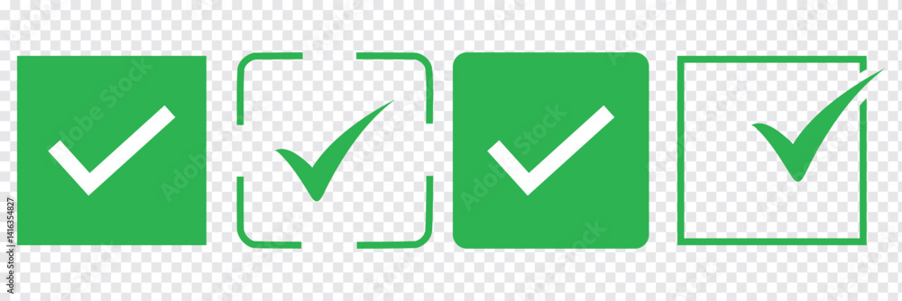 Poster green tick mark icon. check mark icon button set. check box icon with right and wrong buttons and ye