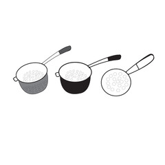 Kitchen Tools Thin Line Icon Set Series Cooking Related Line Vector Icon