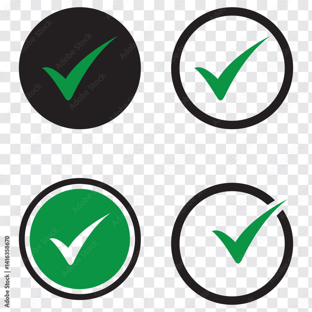 Poster green tick mark icon. check mark icon button set. check box icon with right and wrong buttons and ye