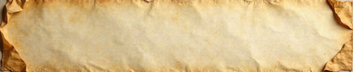 Fototapeta premium Weathered newspaper page with aged fold lines and creases, sepia tone, worn texture, weathered, creased