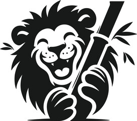 Vector silhouette of a lion