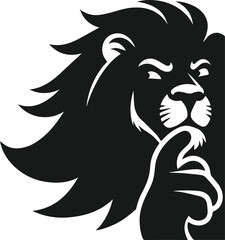 Obraz premium Vector silhouette of a lion