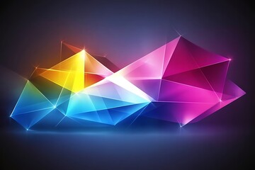 Vivid geometric abstraction displaying a prism array and bright spectrums