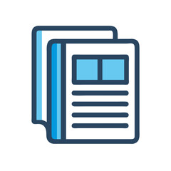 Booklet or Magazine Icon Representing Publication and Printed Media