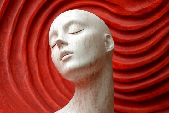 Trapped in disorder. Metaphorical neck pain physical senses, of a disorder and suffering. Abstract pain. Pain of disorder - neck pain: abstract image of health condition. Struggling with pa.