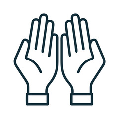 Obraz premium Hands in Prayer Icon Representing Hope and Blessing