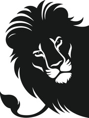Vector silhouette of a lion