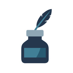 Ink Bottle Icon Representing Traditional Writing and Calligraphy Tools