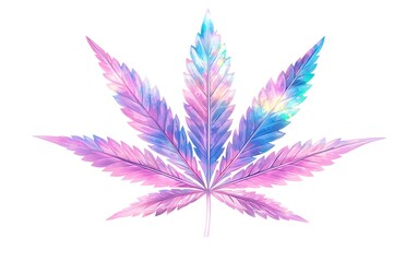 Fototapeta premium Psychedelic Cannabis Leaf