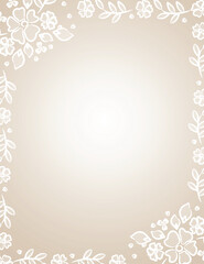 Floral lace frame vector 