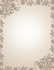 Floral lace frame vector 