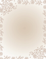 Floral lace frame vector 