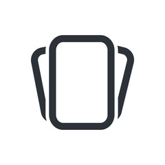 A minimal icon symbolizing an empty card, suitable for use in user interface design or card-related concepts.