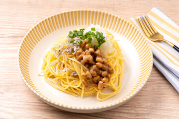 納豆じゃこおろしスパゲティ